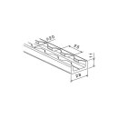 Airlineschiene eckig - Light - schmal - schwarz - 2 Meter